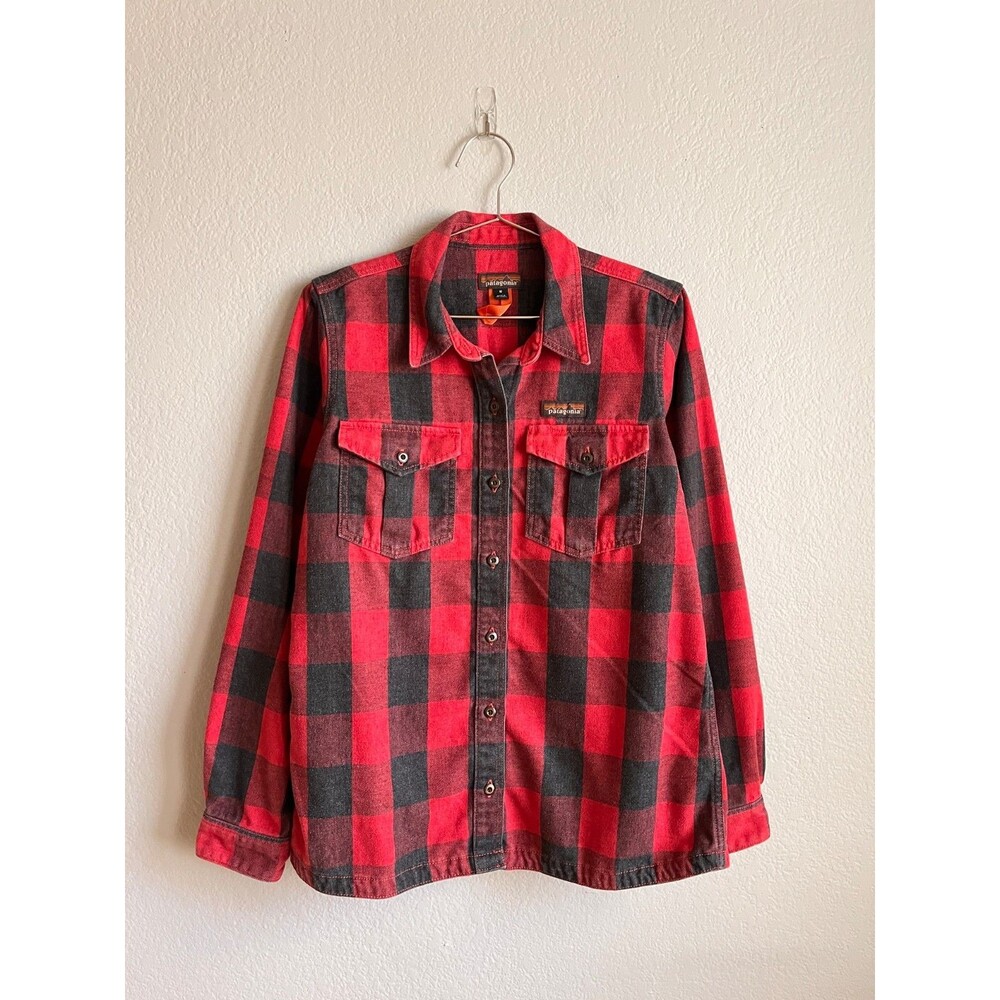 Patagonia Women's Farrier's Work Shirt in Red/Black Buffalo Check Size MEDIUM